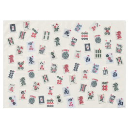 Mahjong-plattor på pastel badge Tablecloth