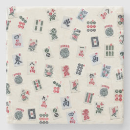 Mahjong-plattsymboler mönster stenunderlägg