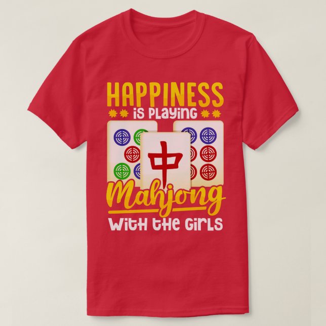 Mahjong Player Women Girls Funny Gift T Shirt (Design framsida)