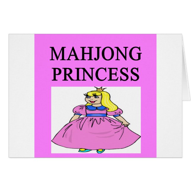 MAHJONG-princess Hälsningskort (Framsidan Horizontal)