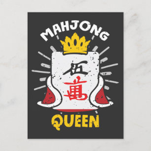Mahjong Queen China Bord Game Mah Jong Vykort