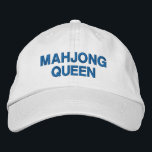 Mahjong Queen Funny Quote Anpassningsbar<br><div class="desc">Visa upp ditt Mahjong-pride i stil med det här "Mahjong Queen"-broderade locket! Perfekt för Mahjong älskare och spelentusiaster, den här justerbara hatten ger en lekfull beröring till din gardin samtidigt som du får coola och bekvämlighet. Vare sig du spelar på din lokala Mahjong-klubb eller bara kärlek, är den här hatten...</div>