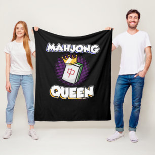 Mahjong Queen Game Mahjong Player Games Graphic Fleecefilt