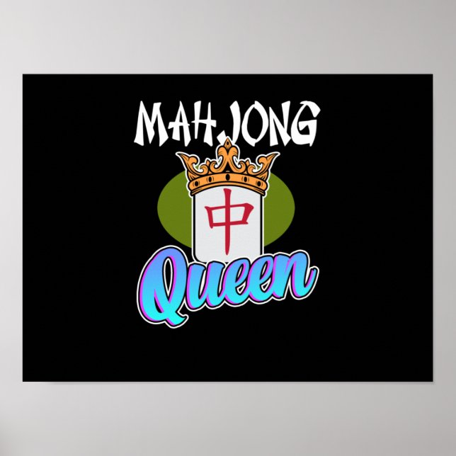 Mahjong Queen Game Mahjong Player Games Graphic Poster (Framsidan)