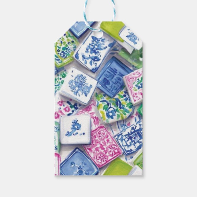 Mahjong servett presentetikett (Framsidan)