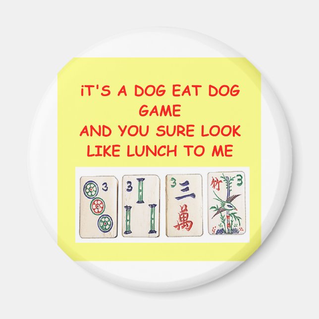 mahjong skämt magnet (Framsidan)