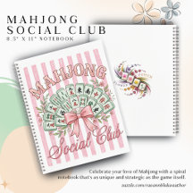 Mahjong Social Club 8,5" x 11" Spiralhäfte