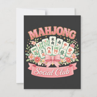 Mahjong Social Club Rosa Blommig Slöja