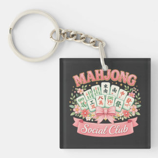 Mahjong Social Club Rosa Blommig Slöja