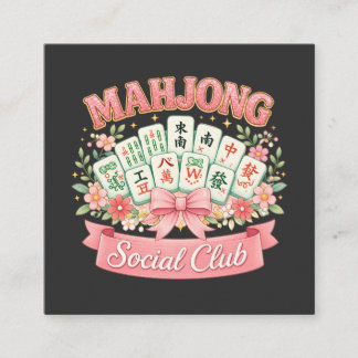 Mahjong Social Club Rosa Blommig Slöja Tilläggskort