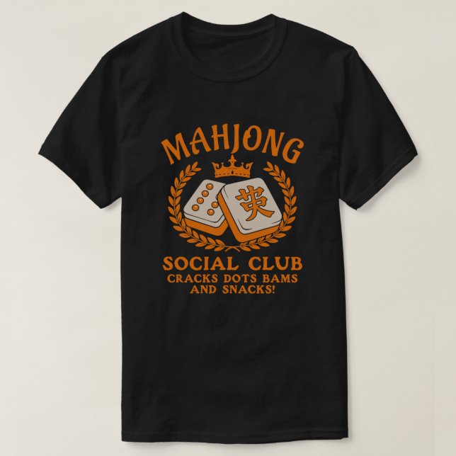 Mahjong Social Klubb... krackar dörrarna om du vet T Shirt (Design framsida)