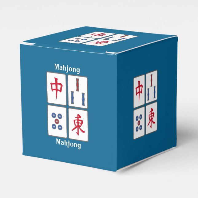 Mahjong-spel - ruta för design av favoriter presentaskar (Framsidan Sidan)