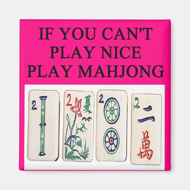 MAHJONG-spelare Magnet (Framsidan)