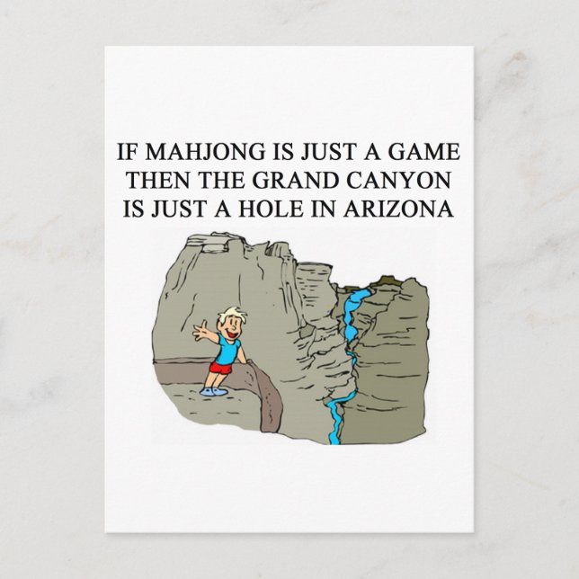 MAHJONG-spelare Vykort (Framsida)