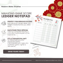 Mahjong-spelresultatbok Anteckningsblock