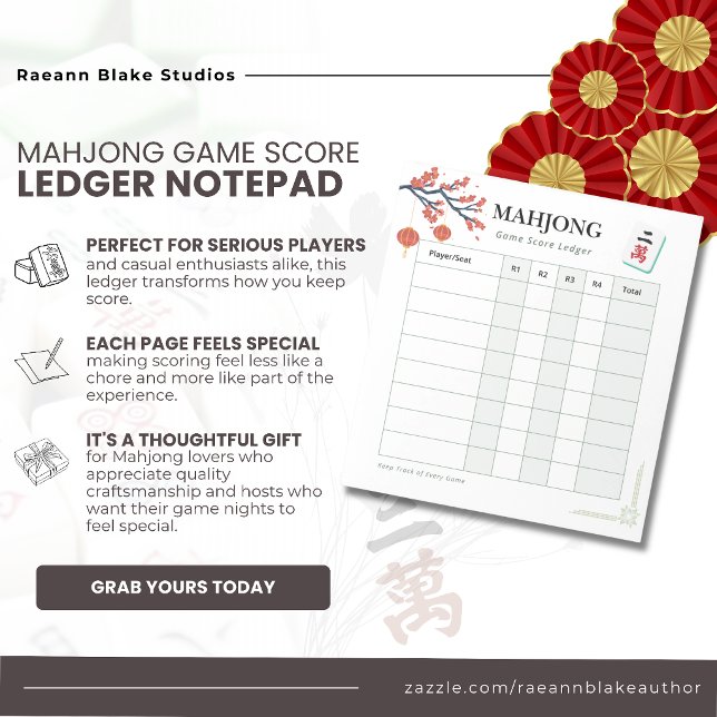 Mahjong-spelresultatbok Anteckningsblock (Skapare uppladdad)