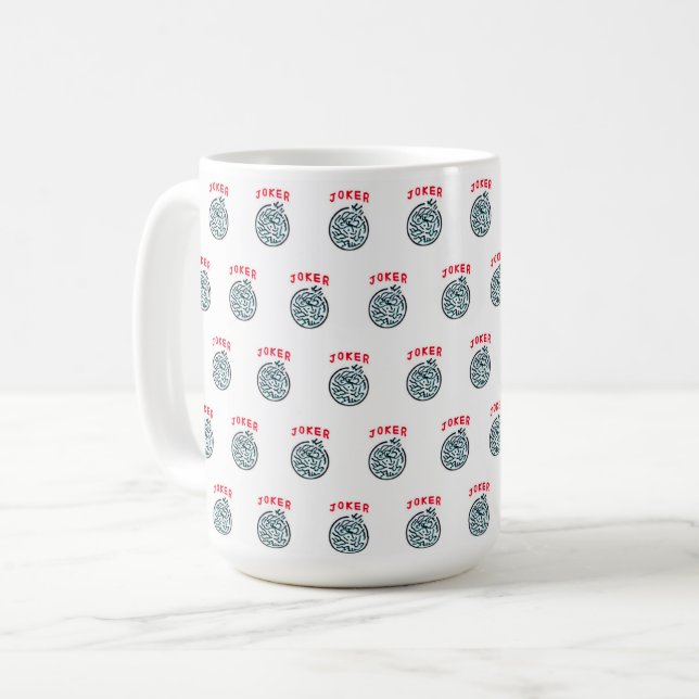 MahJong-spelsymbol Joker-bricka Kaffemugg (Framsida vänster)