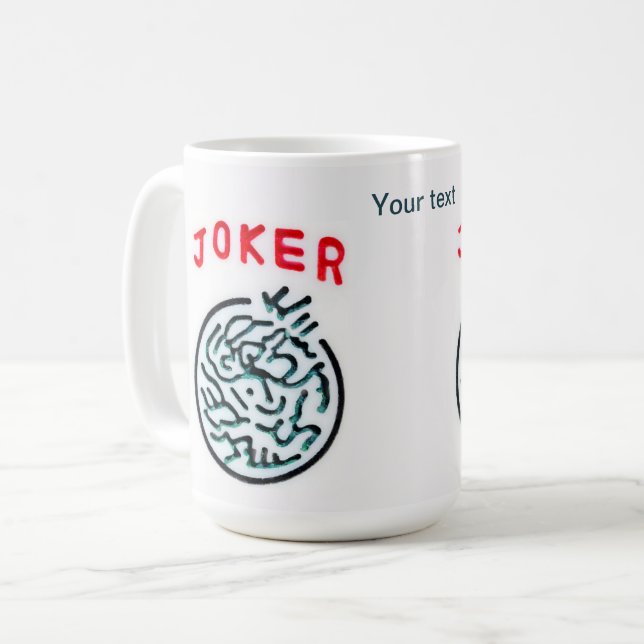 MahJong-spelsymbol Joker-panel Kaffemugg (Framsida vänster)
