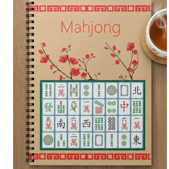 Mahjong Spiral Photo Notebook Anteckningsbok (Skapare uppladdad)