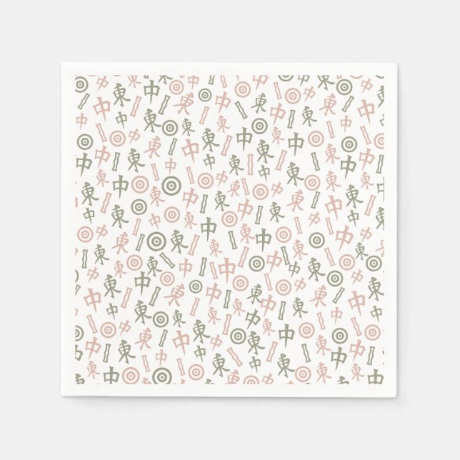 Mahjong-symboler Pappersservett (Framsidan)