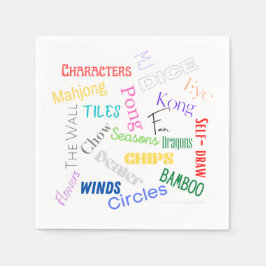 Mahjong Temed pappra blöjor Pappersservett