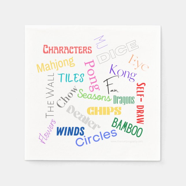 Mahjong Temed pappra blöjor Pappersservett (Framsidan)