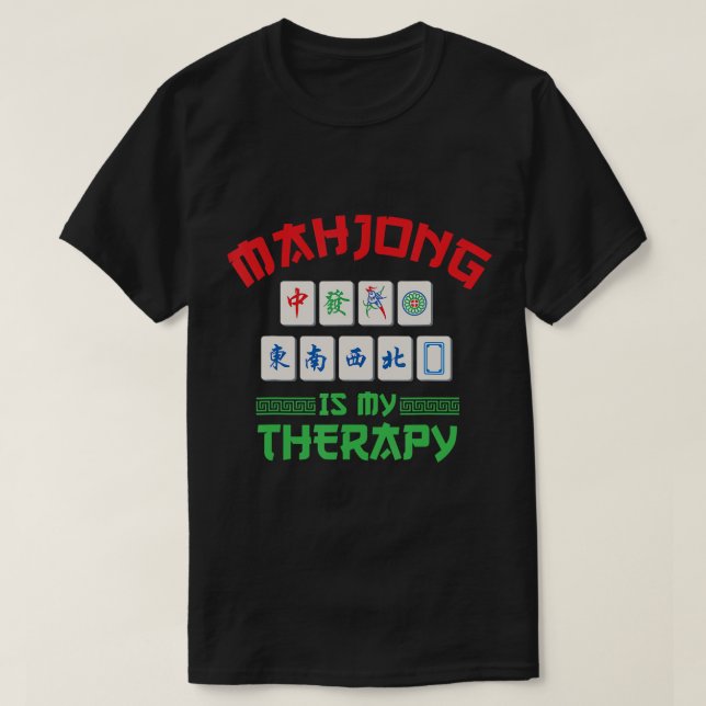Mahjong Therapy Design for True Fläkt T-Shirt (Design framsida)