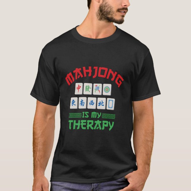 Mahjong Therapy for True Fläkt T Shirt (Framsida)