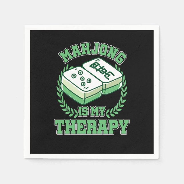 Mahjong Tile-Baserat kinesiskt spel Gameplay Morsa Pappersservett (Framsidan)