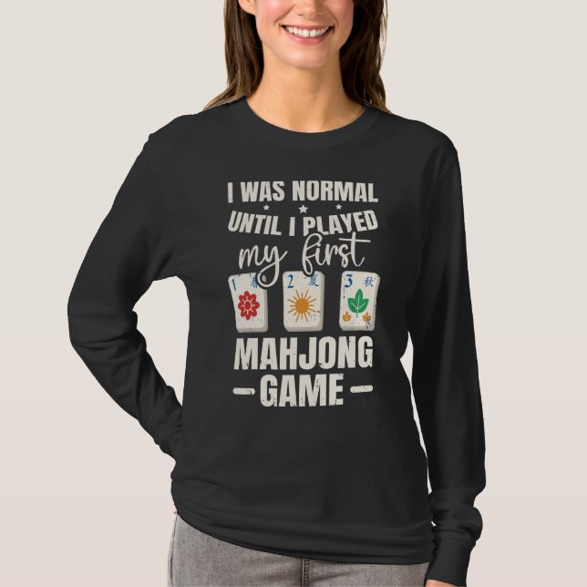 Mahjong Tile Game Quote för en Mahjong Nerd T Shirt (Framsida)