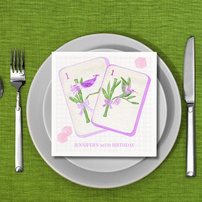 Mahjong Tile Napkins for Mahjong Party Decor Pappersservett (Skapare uppladdad)