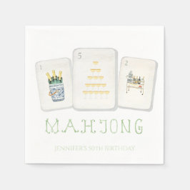 Mahjong Tile Napkins for Preppy Mahjong Party Pappersservett
