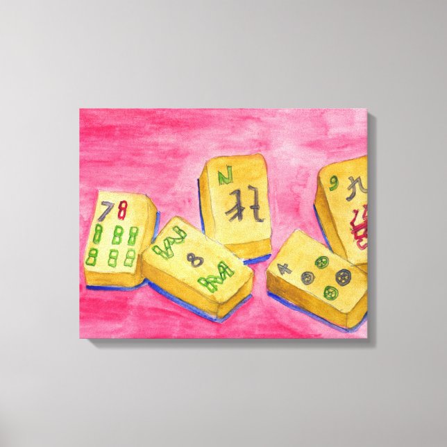 Mahjong Tiles Canvastryck (Framsida)