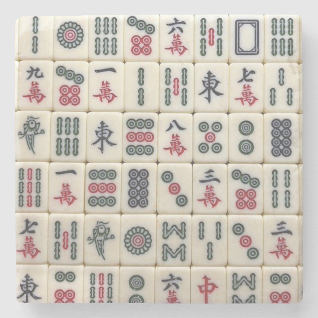 Mahjong Tiles Stenunderlägg (Framsidan)