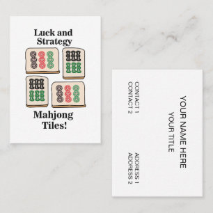 Mahjong Tiles Tur Strategy Game Visitkort