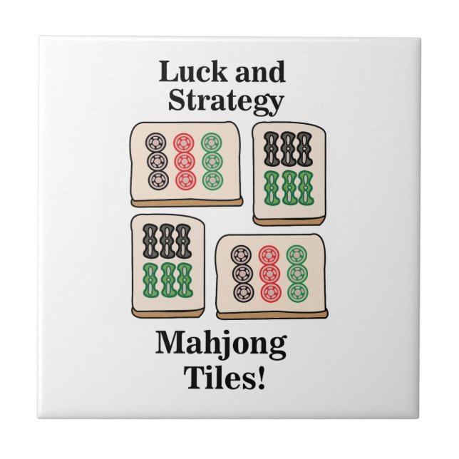 Mahjong Tur Strategy Player Fläkt Kakelplatta (Framsidan)