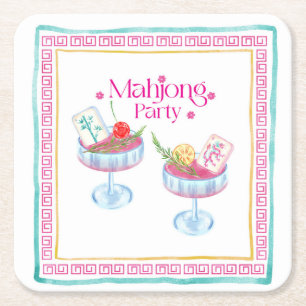 Mahjong Underlägg Papper Kvadrat
