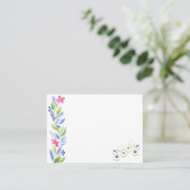 Mahjong Watercolor Flower Placeringskort