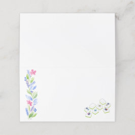 Mahjong Watercolor Flower Ställe-mappat platskort Placeringskort