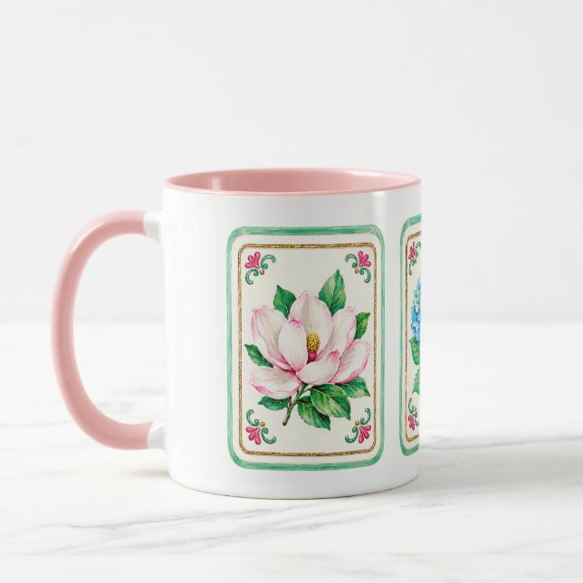 Mahjongblommor Mugg (Vänster)