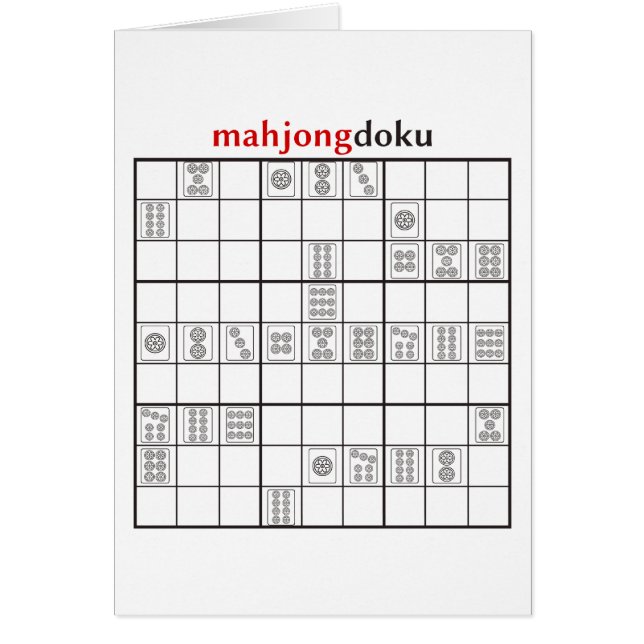 mahjongdokuen cirklar hälsningskort (Framsidan)