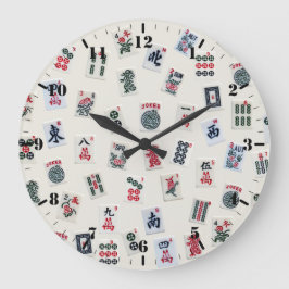 MahJongg-spelsymbolplattor Stor Klocka