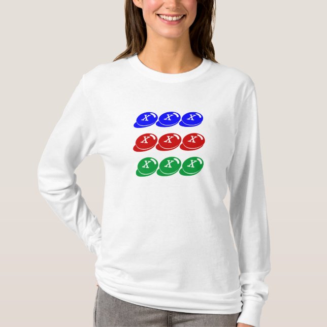 mahjongmaven 9 cirklar den trendiga t shirt (Framsida)