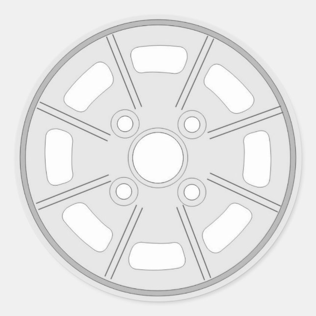 Mahle 4 bolt-dekal runt klistermärke (Framsida)