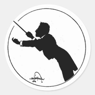 Mahler Conducting Runt Klistermärke