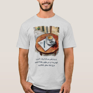 Mahmoud Darwant Coffee Quote أ ش ع ا ر ح م م öppni T Shirt
