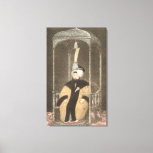 Mahmud II (1785-1839) Sultan 1808-39, från "A Seri Canvastryck