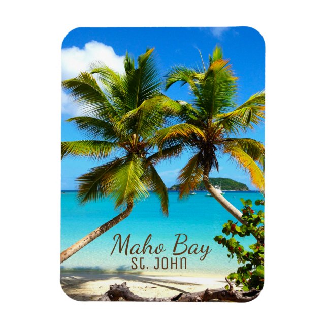 Maho Bay Beach St. John Flexible Magnet (Vertikal)