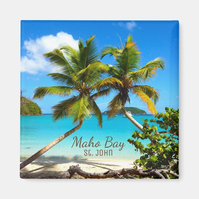 Maho Bay Beach St. John Magnet (Framsidan)
