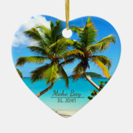 Maho Bay Beach St. John Ornaments Julgransprydnad Keramik
